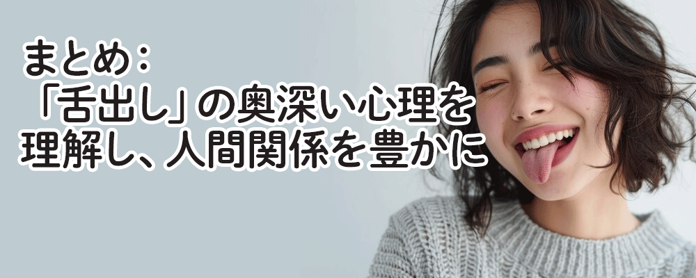 まとめ：「舌出し」の奥深い心理を理解し、人間関係を豊かに