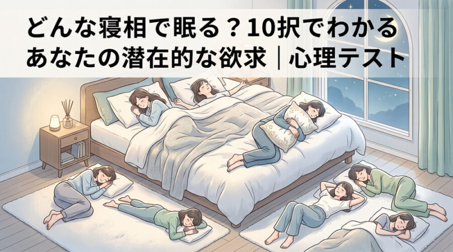 どんな寝相で眠る？10択でわかるあなたの潜在的な欲求｜心理テスト