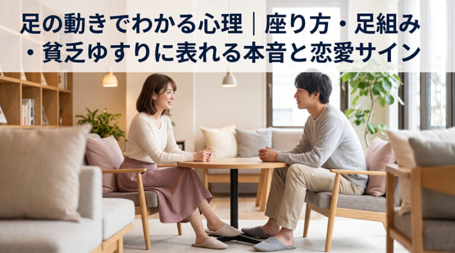 足の動きでわかる心理｜座り方・足組み・貧乏ゆすりに表れる本音と恋愛サイン