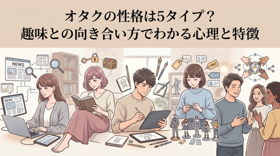 オタクの性格は5タイプ？趣味との向き合い方でわかる心理と特徴