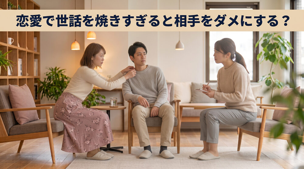 恋愛で世話を焼きすぎる心理を表した見出し画像
