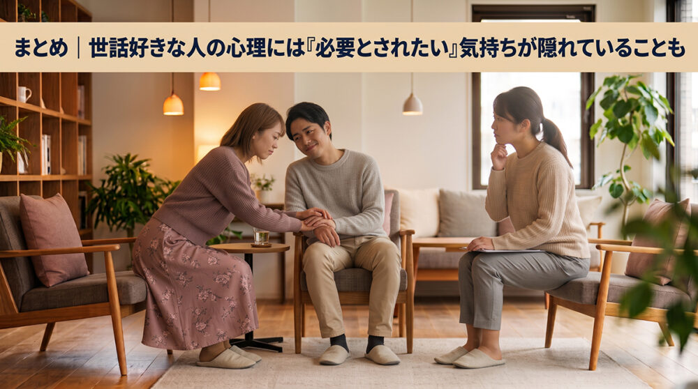 世話好きな人の心理のまとめを表した見出し画像