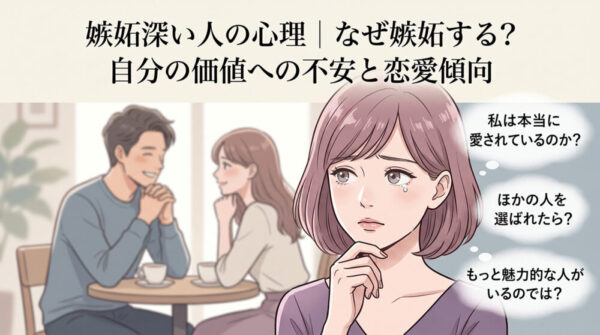 嫉妬深い人の心理｜なぜ嫉妬する？自分の価値への不安と恋愛傾向
