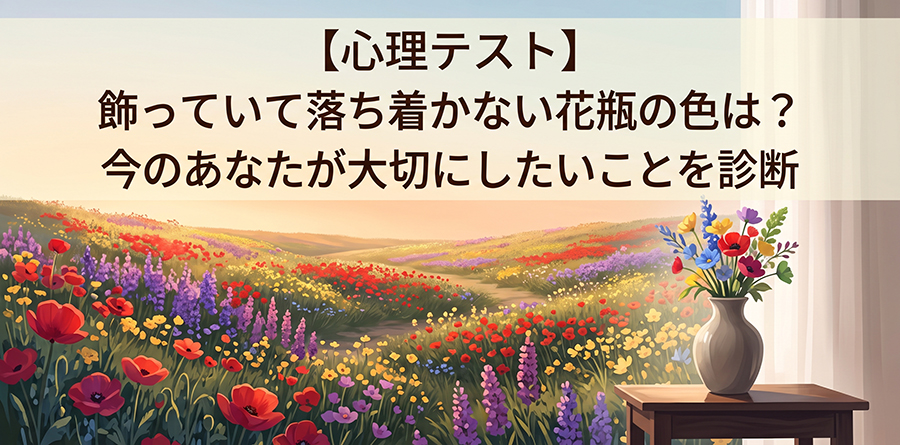花を活けた花瓶の心理テスト画像