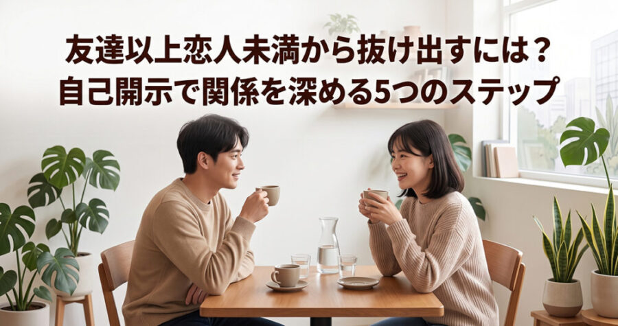 友達以上恋人未満から抜け出すには？自己開示で関係を深める5つのステップ