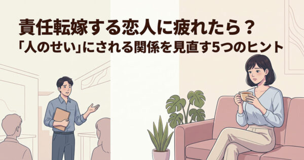 責任転嫁する恋人に疲れたら？「人のせい」にされる関係を見直す5つのヒント