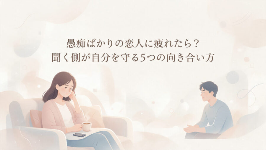 愚痴ばかりの恋人に疲れたら？聞く側が自分を守る5つの向き合い方